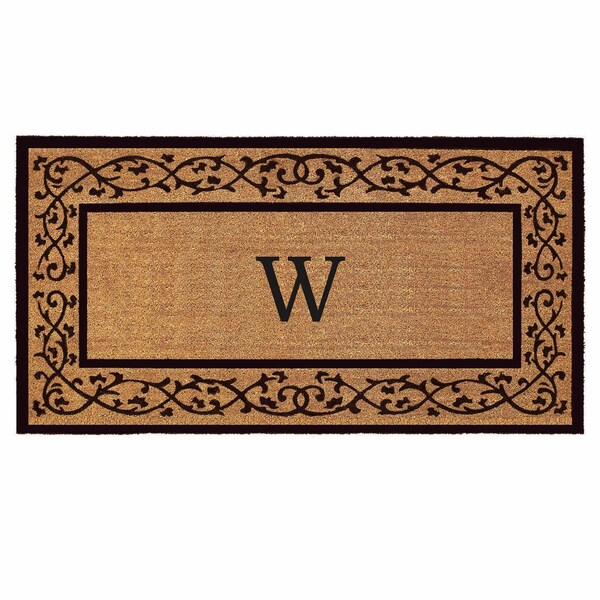 Calloway Mills Monogram Door Mat, Black, Natural, 30 in W x 48 in L 120073048W - main